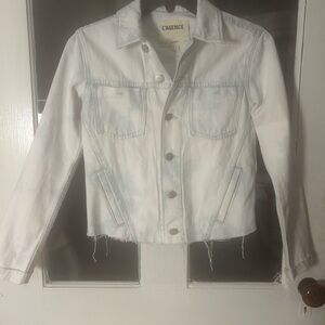 L'AGENCE Celestine (White with hints of blue) Denim Jacket